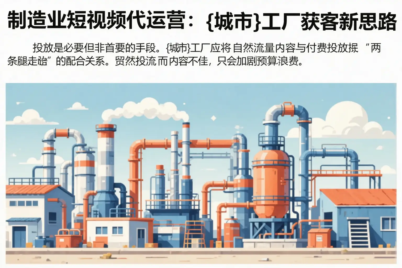 制造业短视频代运营:川汇工厂获客新思路